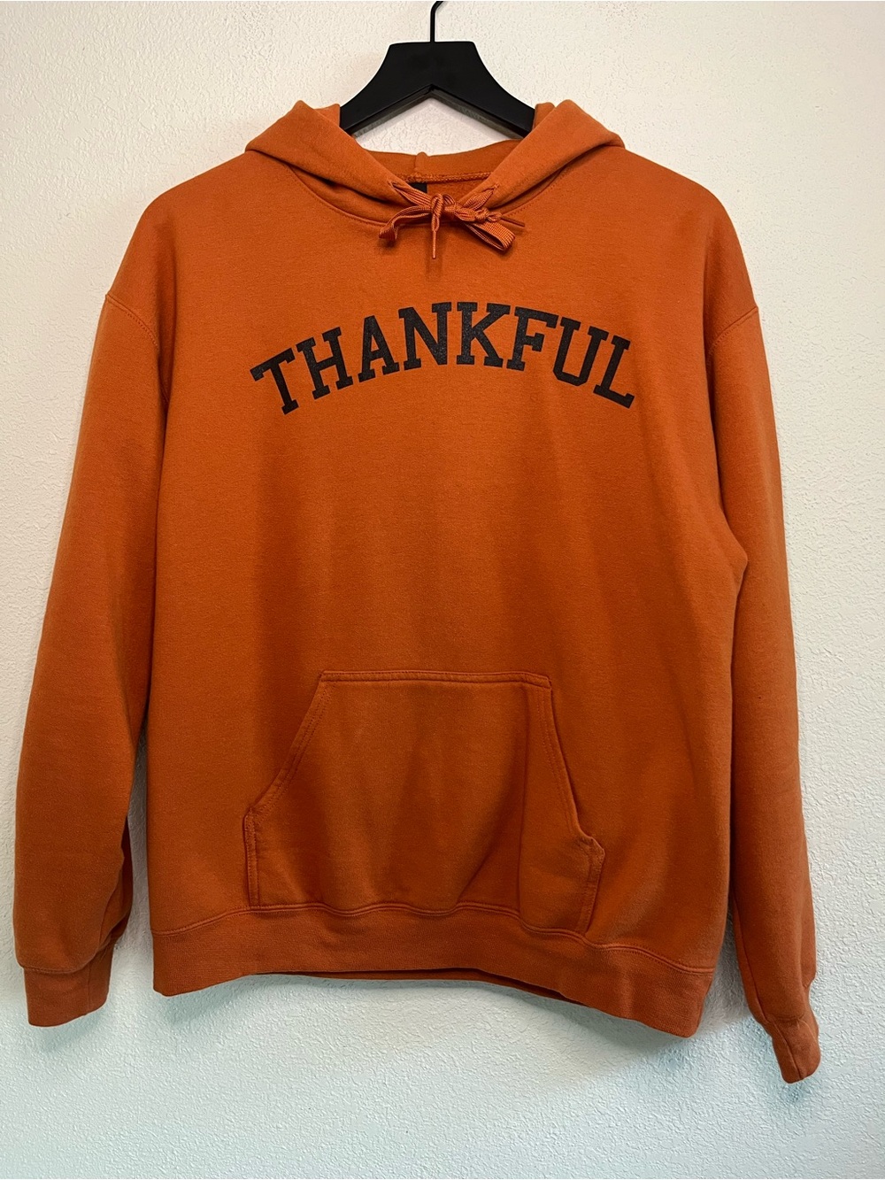 Thankful Hooded Sweatshirt - Orange Great for Thanksgiving